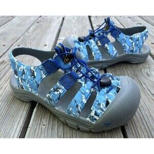 KEEN Youth Kid's 3 Rubber Sport Sandals - Blue Camo